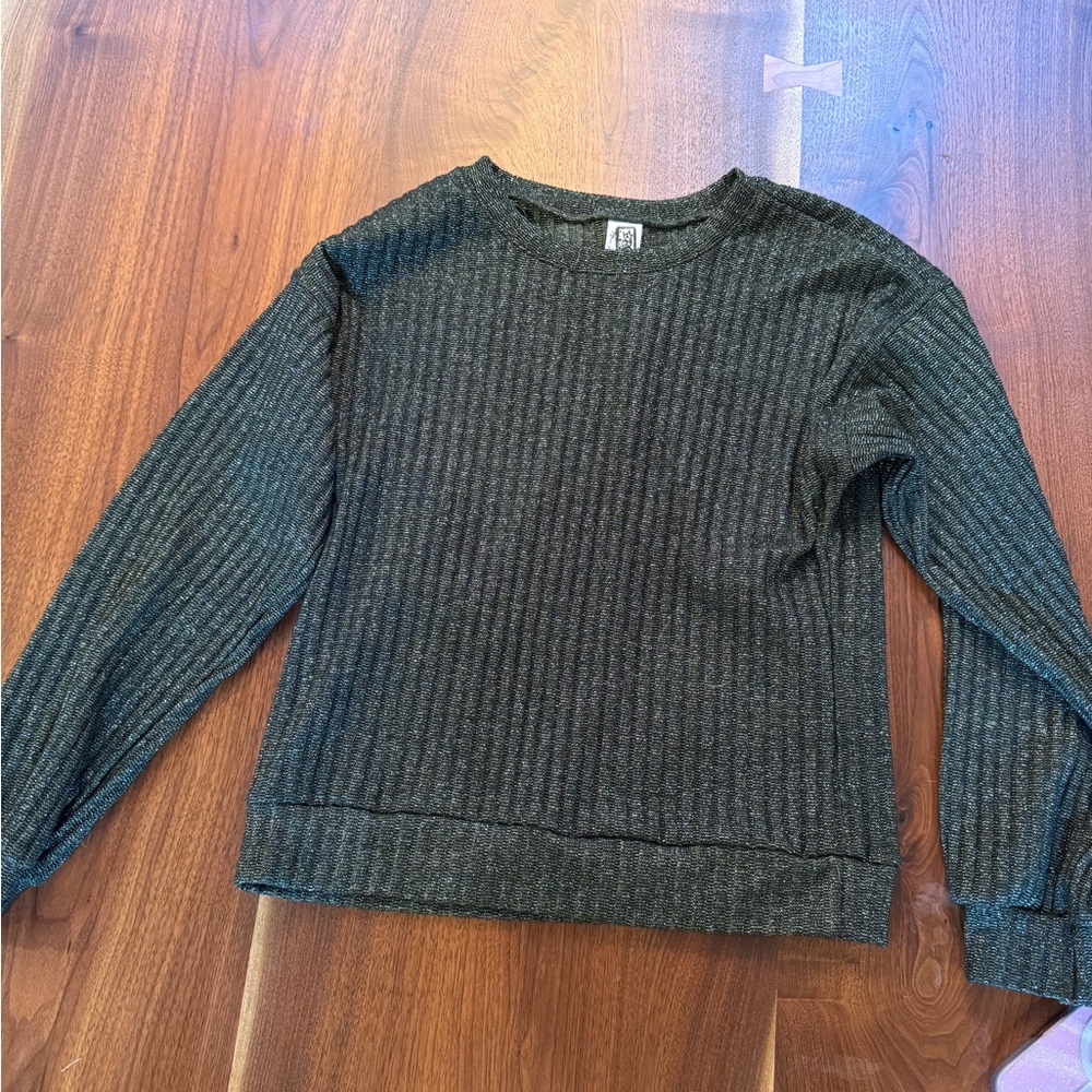 Erge Green Ribbed Knit Sweater Kids